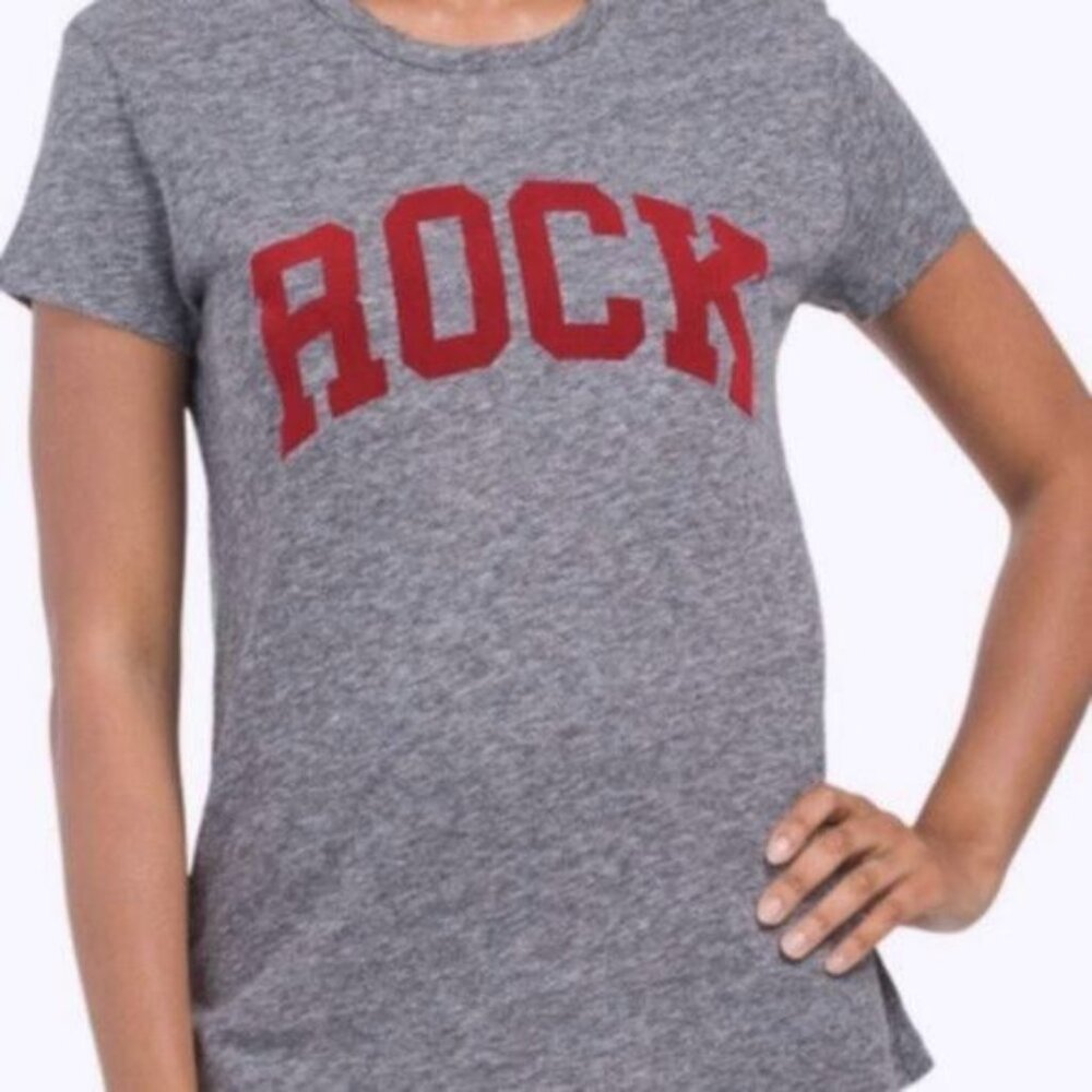 Zadig & Voltaire Flocked Rock Detail Tee Gray M